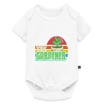 The Gardener Retro Grunge Plant Lover Aesthetic - Baby Premium short-sleeve bodysuit - white - Front