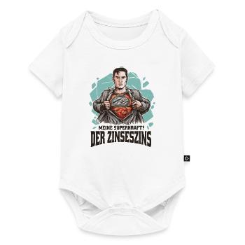 Super-héros - Superpouvoir Intérêt composé - Mindset - Argent - Body à manches courtes Premium Bébé - blanc - Devant