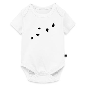 Minimalist leaves that blow in the wind Black - Baby Premium short-sleeve bodysuit - white - Front