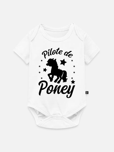 Pony-Pilot - Baby Premium Kurzarmbody - Weiß