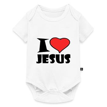I Love Jesus - Body à manches courtes Premium Bébé - blanc - Devant