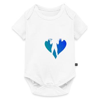 Entraînement d’endurance pour femmes Musculation Haltérophilie - Body à manches courtes Premium Bébé - blanc - Devant