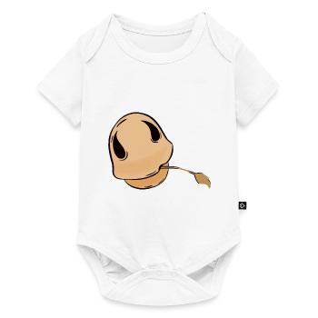 minimalist pony horse horses foal mouth - Baby Premium short-sleeve bodysuit - white - Front