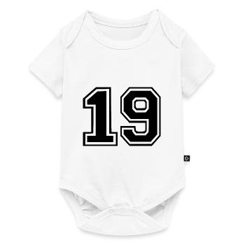 19 - Baby Premium Kurzarmbody - Weiß - Vorne