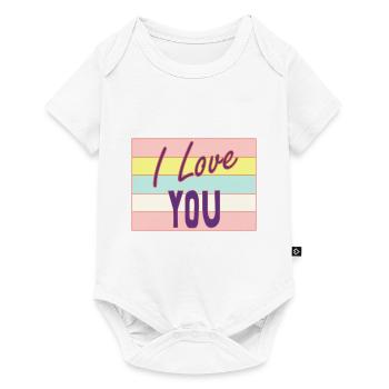 LOVE. COUPLE. JUST MARRIED. EVJF. SAINT VALENTIN. - Body à manches courtes Premium Bébé - blanc - Devant