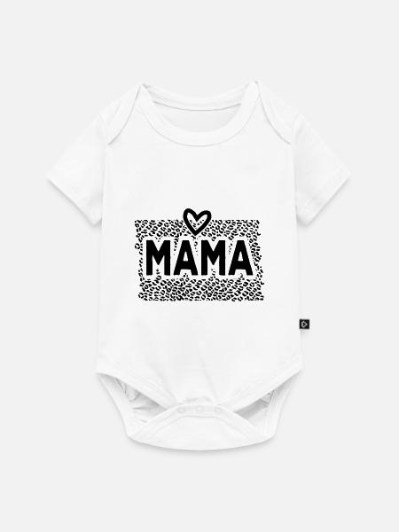 Mama - Baby Premium Kurzarmbody - Weiß