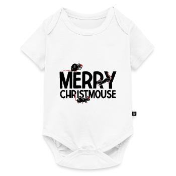 Nagetier Maus Ratte - Baby Premium Kurzarmbody - Weiß - Vorne