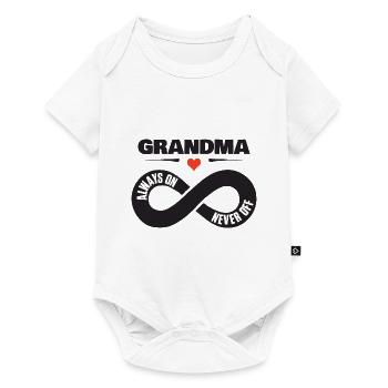 Grandma Always On Never Off Oma Liebe Shirt - Baby Premium Kurzarmbody - Weiß - Vorne