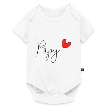 - PAPY. - DAD. VATERTAG. - Gute Nacht, Dad. - Baby Premium Kurzarmbody - Weiß - Vorne