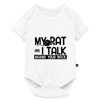 Nagetier Maus Ratte - Baby Premium Kurzarmbody - Weiß - Vorne