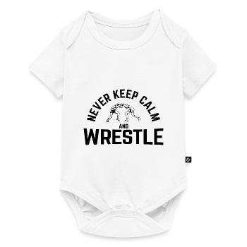 Grappling Martial Arts Wrestling - Baby Premium Kurzarmbody - Weiß - Vorne