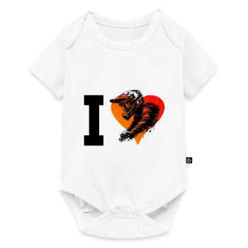 Cycling Men's MTB Mountain Bike Cyclists - Baby Premium short-sleeve bodysuit - white - Front