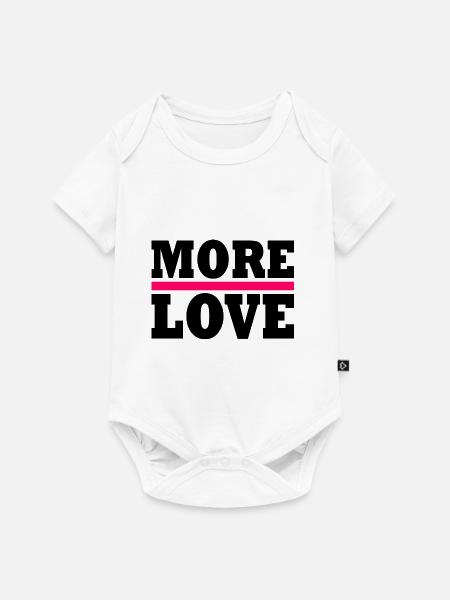 More love - Baby Premium Kurzarmbody - Weiß