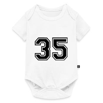 35 - Baby Premium Kurzarmbody - Weiß - Vorne