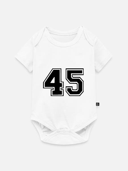 45 - Baby Premium Kurzarmbody - Weiß