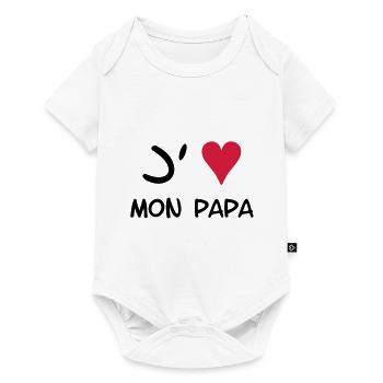 J'aime mon papa! - Baby Premium short-sleeve bodysuit - white - Front