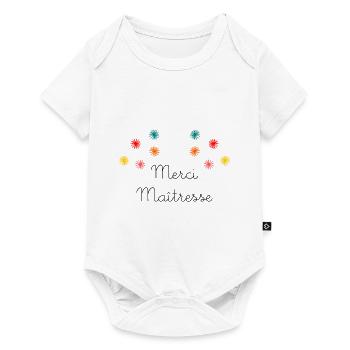 MERCI MAÎTRESSE. CADEAUX MAÎTRESSE. VACANCES. ETE. - Body à manches courtes Premium Bébé - blanc - Devant