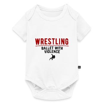 Grappling Martial Arts Wrestling - Baby Premium Kurzarmbody - Weiß - Vorne