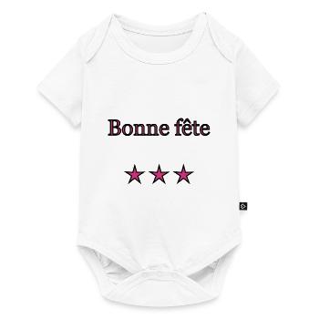 FÊTE DES MÈRES. BONNE FÊTE MAMAN. MAMAN - Body à manches courtes Premium Bébé - blanc - Devant