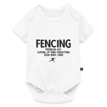 Fechten - Baby Premium Kurzarmbody - Weiß - Vorne