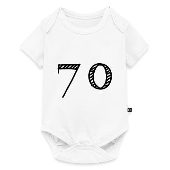 70. 70 YEARS. 70TH ANNIVERSARY. 70TH ANNIVERSARY. - Baby Premium short-sleeve bodysuit - white - Front
