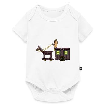 Peanut Adventure Travel Chevaux de calèche - Body à manches courtes Premium Bébé - blanc - Devant