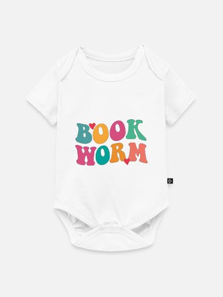 Book worm - Baby Premium Kurzarmbody - Weiß