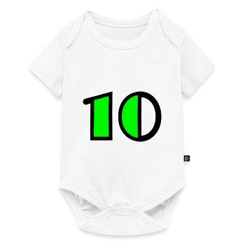 10 JAHRE. 10-JÄHRIGES JUBILÄUM. GEBURTSTAG 10 JAHRE - Baby Premium Kurzarmbody - Weiß - Vorne