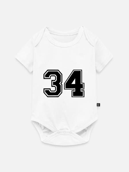 34 - Baby Premium Kurzarmbody - Weiß
