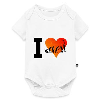 Herren Paddle Tennis Damen Paddle Paddle Court - Baby Premium Kurzarmbody - Weiß - Vorne