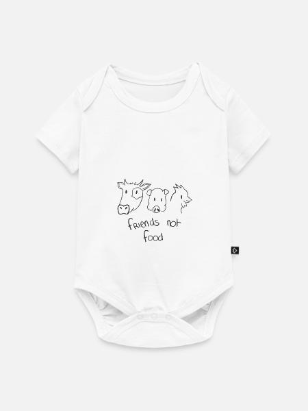 Freunde kein Futter - Baby Premium Kurzarmbody - Weiß