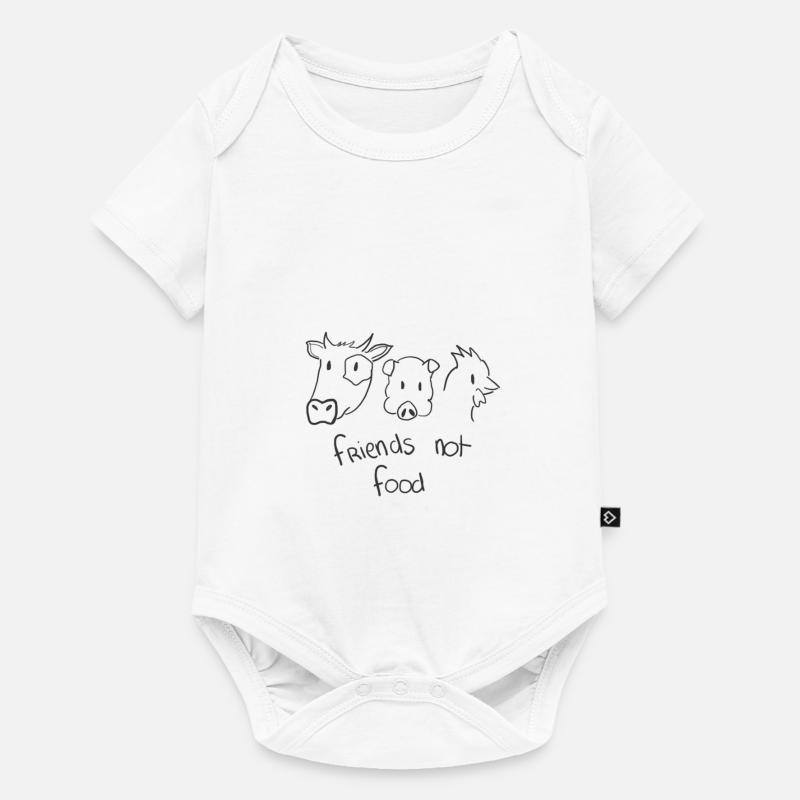 Freunde kein Futter - Baby Premium Kurzarmbody - Weiß