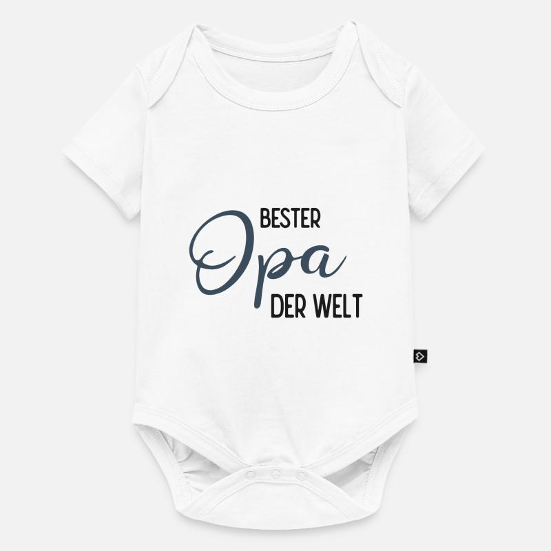 Bester Opa der Welt - Spruchdesign - Baby Premium Kurzarmbody - Weiß