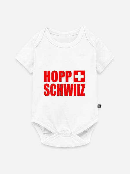 hopp schwiiz - Baby Premium Kurzarmbody - Weiß