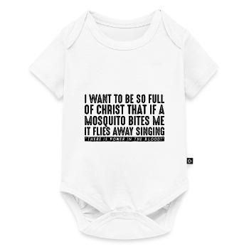 Blague de moustique chrétien Drôle de sort cadeau - Body à manches courtes Premium Bébé - blanc - Devant