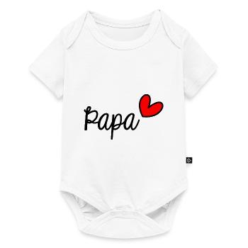PAPA. FÊTE DES PÈRES. BONNE FÊTE PAPA. BONNE FÊTE - Body à manches courtes Premium Bébé - blanc - Devant