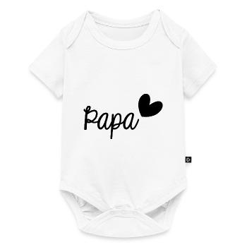 PAPA. FÊTE DES PÈRES. BONNE FÊTE PAPA. BONNE FÊTE - Body à manches courtes Premium Bébé - blanc - Devant