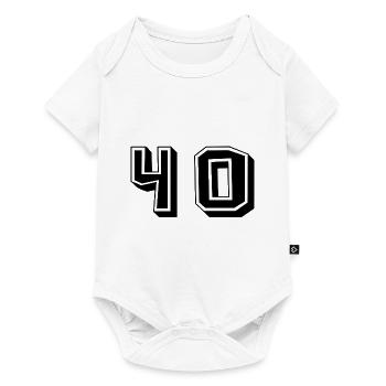 40 ANS. 40e ANNIVERSAIRE. ANNIVERSAIRE 40 ANS. 40 - Body à manches courtes Premium Bébé - blanc - Devant