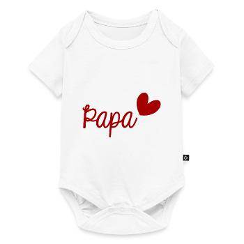 PAPA. FÊTE DES PÈRES. BONNE FÊTE PAPA. BONNE FÊTE - Body à manches courtes Premium Bébé - blanc - Devant