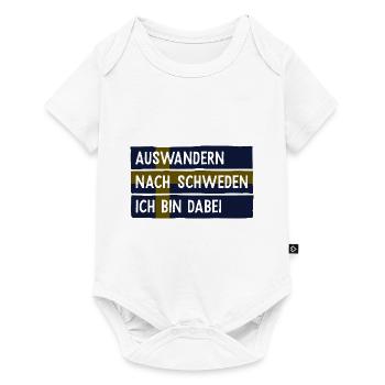 Auswandern nach Schweden Liebe Abenteuer Urlaub - Baby Premium Kurzarmbody - Weiß - Vorne