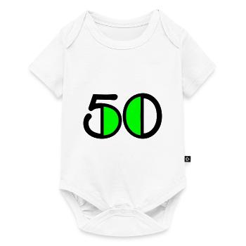 50 ANS. 50e ANNIVERSAIRE. ANNIVERSAIRE 50 ANS. 50 - Body à manches courtes Premium Bébé - blanc - Devant