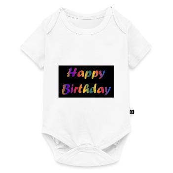 HAPPY BIRTHDAY. JOYEUX ANNIVERSAIRE. ANNIVERSAIRE. - Body à manches courtes Premium Bébé - blanc - Devant