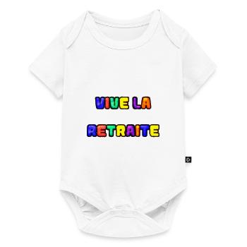 RETRAITE. RETRAITE. RETRAITEE. SENIOR. MAMIE. PAPY - Body à manches courtes Premium Bébé - blanc - Devant