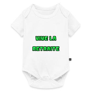 RETRAITE. RETRAITE. RETRAITEE. RETRAITE - Body à manches courtes Premium Bébé - blanc - Devant