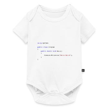 C # .NET Code Hello World Programmer Gift - Body à manches courtes Premium Bébé - blanc - Devant