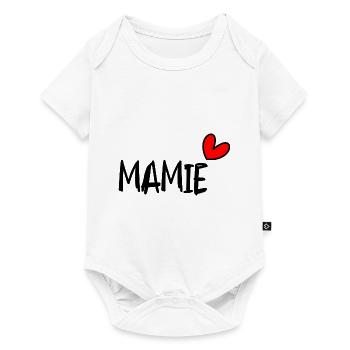 MAMIE. FÊTE DES MÈRES. BONNE FÊTE MAMIE. JE T'AIME - Body à manches courtes Premium Bébé - blanc - Devant