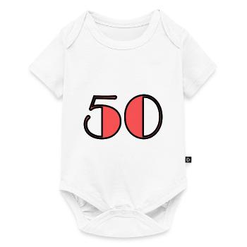 50 ANS. 50e ANNIVERSAIRE. ANNIVERSAIRE 50 ANS. 50 - Body à manches courtes Premium Bébé - blanc - Devant