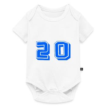 20. 20 ANS. 20e ANNIVERSAIRE. ANNIVERSAIRE 20 ANS. - Body à manches courtes Premium Bébé - blanc - Devant
