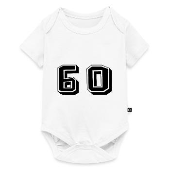 60. 60 JAHRE. 60-JÄHRIGES JUBILÄUM. 60. GEBURTSTAG. - Baby Premium Kurzarmbody - Weiß - Vorne
