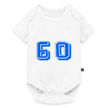60. 60 ANS. 60e ANNIVERSAIRE. ANNIVERSAIRE 60 ANS. - Body à manches courtes Premium Bébé - blanc - Devant